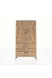 Arges Dolap Tek Raflı 2 Çekmeceli Tek Askılı 88x30x163 Aytaşı-Çam