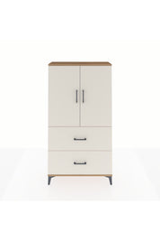 Arges Dolap Tek Raflı 2 Çekmeceli Tek Askılı 88x30x163 Çam-Aytaşı