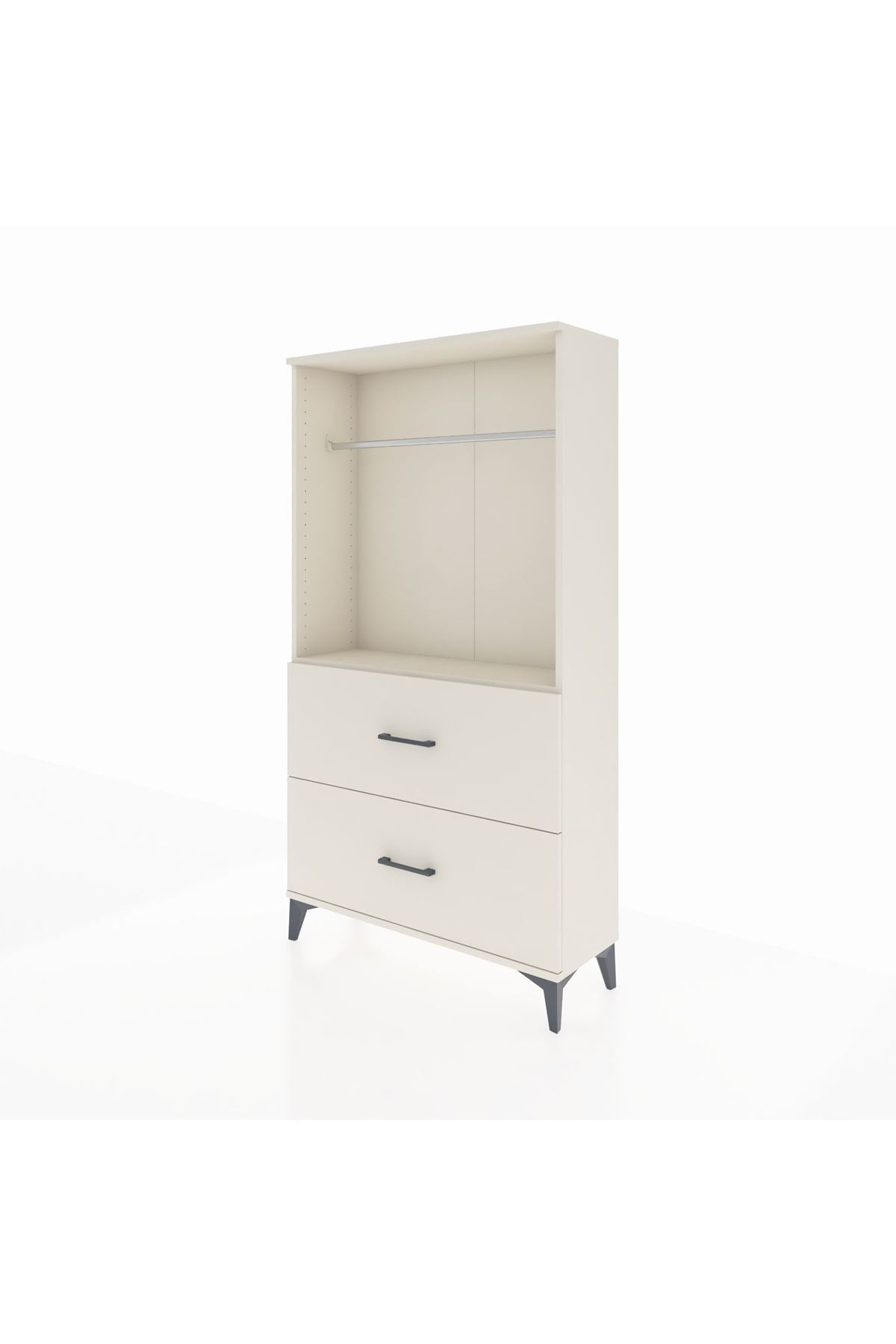 Arges Dolap Tek Raflı 2 Çekmeceli Tek Askılı 88x30x163 Aytaşı-Aytaşı