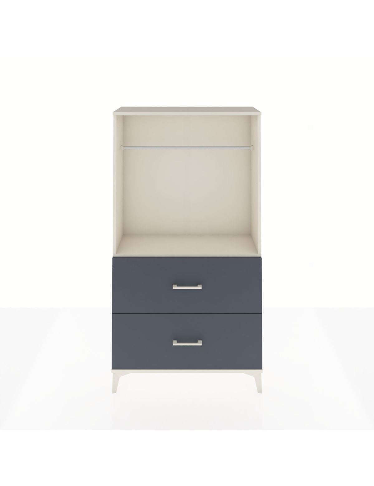 Arges Dolap Tek Raflı 2 Çekmeceli Tek Askılı 88x30x163 Aytaşı-Antrasit