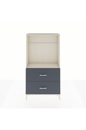 Arges Dolap Tek Raflı 2 Çekmeceli Tek Askılı 88x30x163 Aytaşı-Antrasit