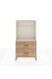 Arges Dolap Tek Raflı 2 Çekmeceli Tek Askılı 88x30x163 Aytaşı-Çam