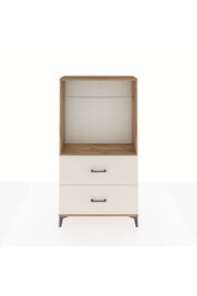 Arges Dolap Tek Raflı 2 Çekmeceli Tek Askılı 88x30x163 Çam-Aytaşı