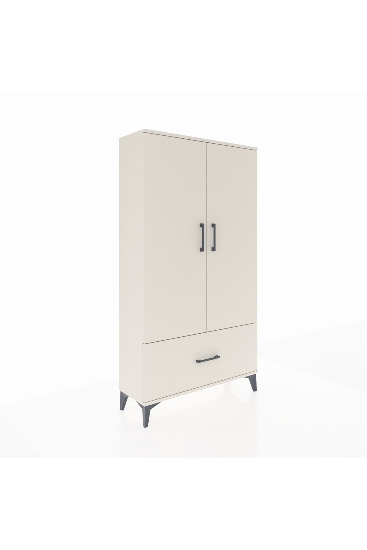 Arges Dolap 2 Raflı Tek Çekmeceli Tek Askılı 88x30x163 Aytaşı-Aytaşı