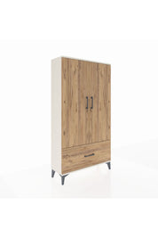 Arges Dolap 2 Raflı Tek Çekmeceli Tek Askılı 88x30x163 Aytaşı-Çam