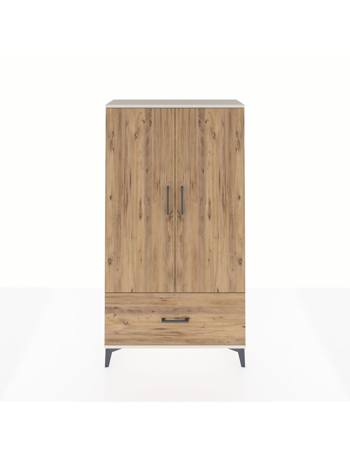 Arges Dolap 2 Raflı Tek Çekmeceli Tek Askılı 88x30x163 Aytaşı-Çam