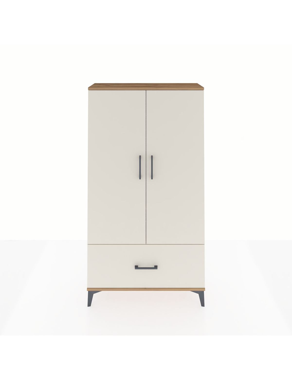 Arges Dolap 2 Raflı Tek Çekmeceli Tek Askılı 88x30x163 Çam-Aytaşı