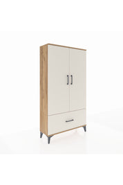 Arges Dolap 2 Raflı Tek Çekmeceli Tek Askılı 88x30x163 Çam-Aytaşı