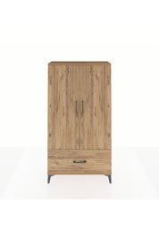 Arges Dolap 2 Raflı Tek Çekmeceli Tek Askılı 88x30x163 Çam-Çam
