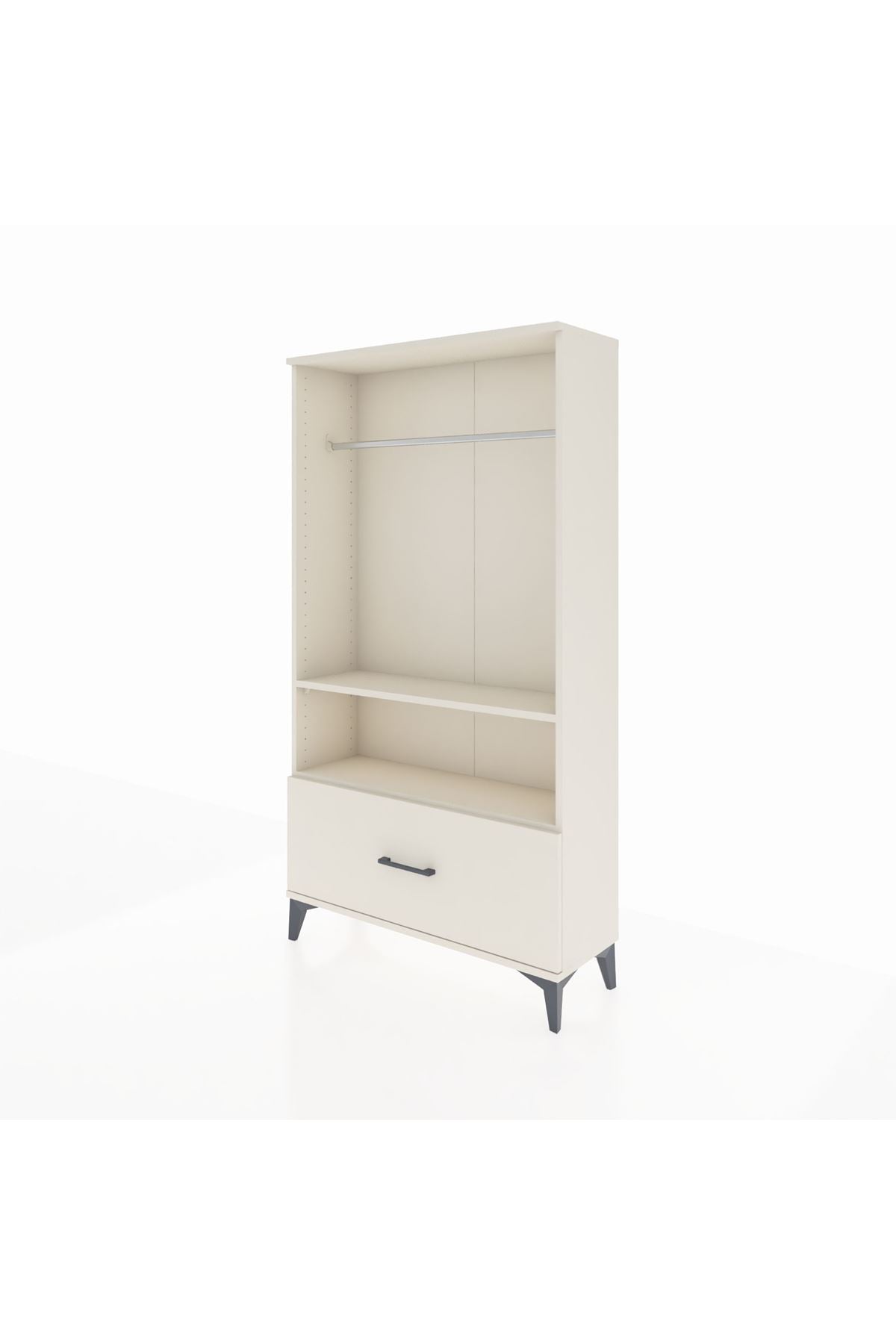 Arges Dolap 2 Raflı Tek Çekmeceli Tek Askılı 88x30x163 Aytaşı-Aytaşı