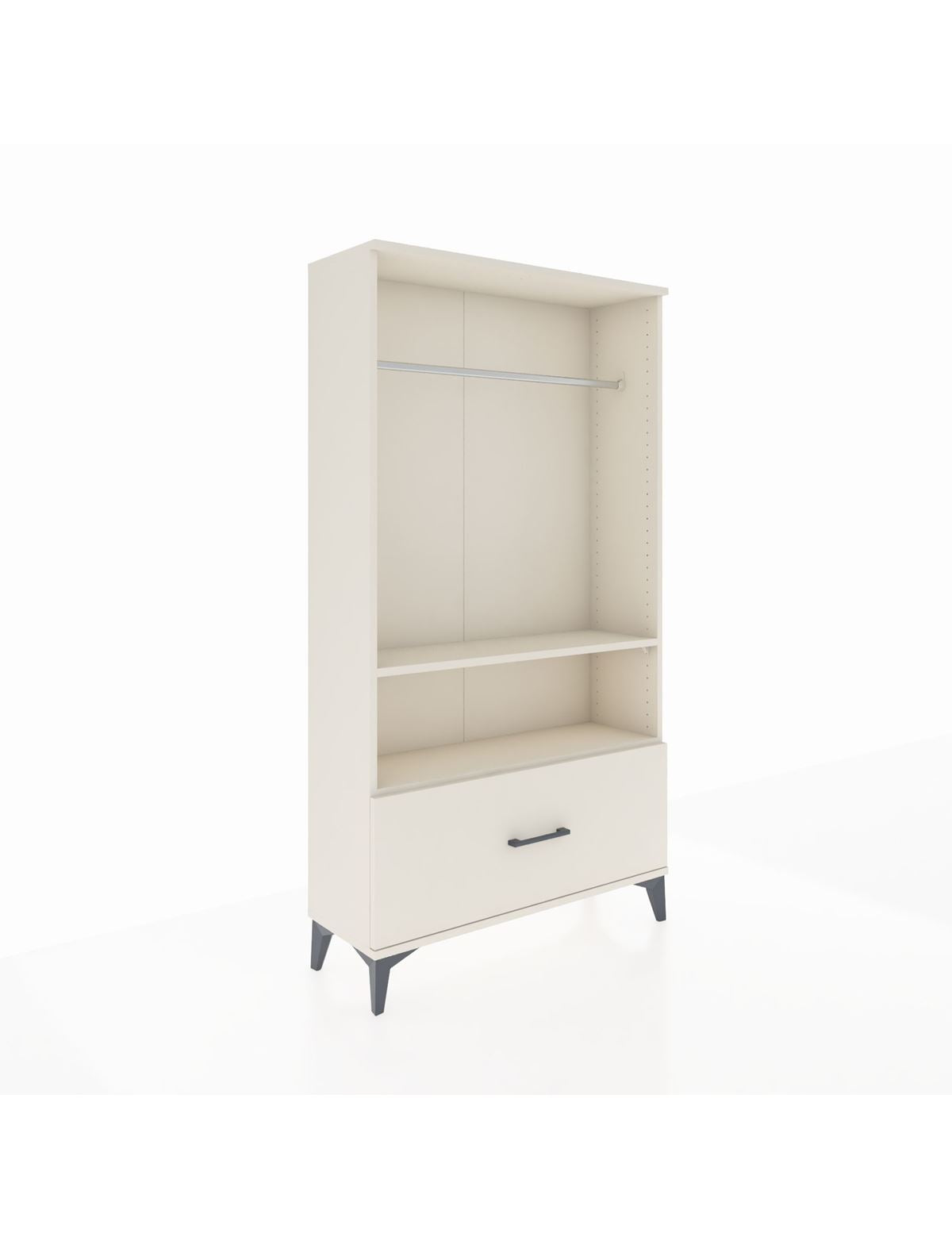 Arges Dolap 2 Raflı Tek Çekmeceli Tek Askılı 88x30x163 Aytaşı-Aytaşı