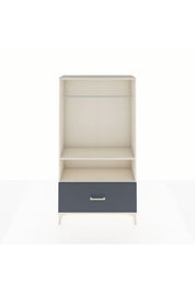 Arges Dolap 2 Raflı Tek Çekmeceli Tek Askılı 88x30x163 Aytaşı-Antrasit