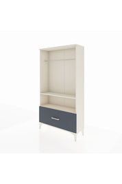 Arges Dolap 2 Raflı Tek Çekmeceli Tek Askılı 88x30x163 Aytaşı-Antrasit