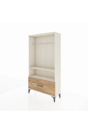 Arges Dolap 2 Raflı Tek Çekmeceli Tek Askılı 88x30x163 Aytaşı-Çam