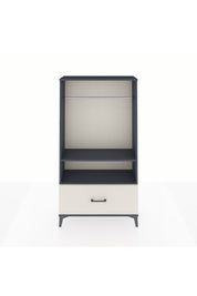 Arges Dolap 2 Raflı Tek Çekmeceli Tek Askılı 88x30x163 Antrasit-Aytaşı