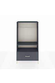 Arges Dolap 2 Raflı Tek Çekmeceli Tek Askılı 88x30x163 Antrasit-Antrasit