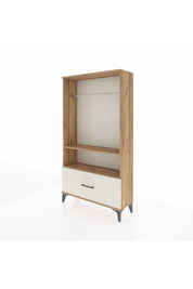 Arges Dolap 2 Raflı Tek Çekmeceli Tek Askılı 88x30x163 Çam-Aytaşı