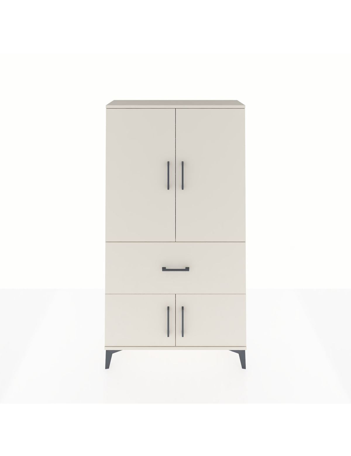 Arges Dolap Tek Raflı Tek Çekmeceli Tek Askılı 88x30x163 Aytaşı-Aytaşı