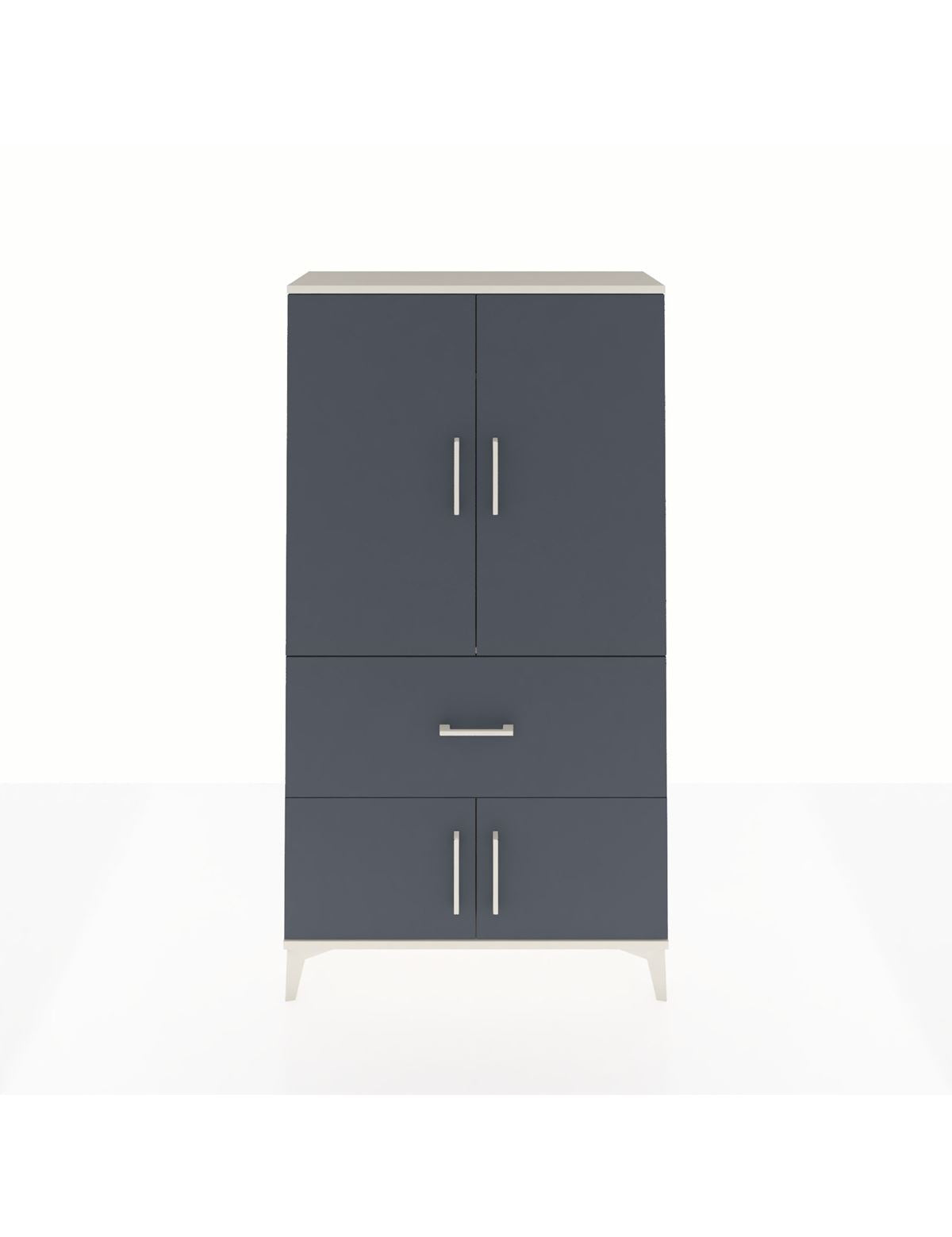 Arges Dolap Tek Raflı Tek Çekmeceli Tek Askılı 88x30x163 Aytaşı-Antrasit