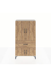 Arges Dolap Tek Raflı Tek Çekmeceli Tek Askılı 88x30x163 Aytaşı-Çam
