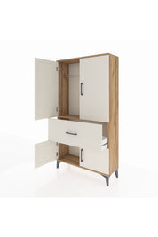 Arges Dolap Tek Raflı Tek Çekmeceli Tek Askılı 88x30x163 Çam-Aytaşı