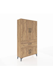 Arges Dolap Tek Raflı Tek Çekmeceli Tek Askılı 88x30x163 Çam-Çam