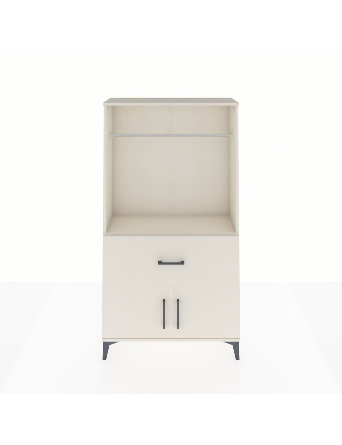 Arges Dolap Tek Raflı Tek Çekmeceli Tek Askılı 88x30x163 Aytaşı-Aytaşı