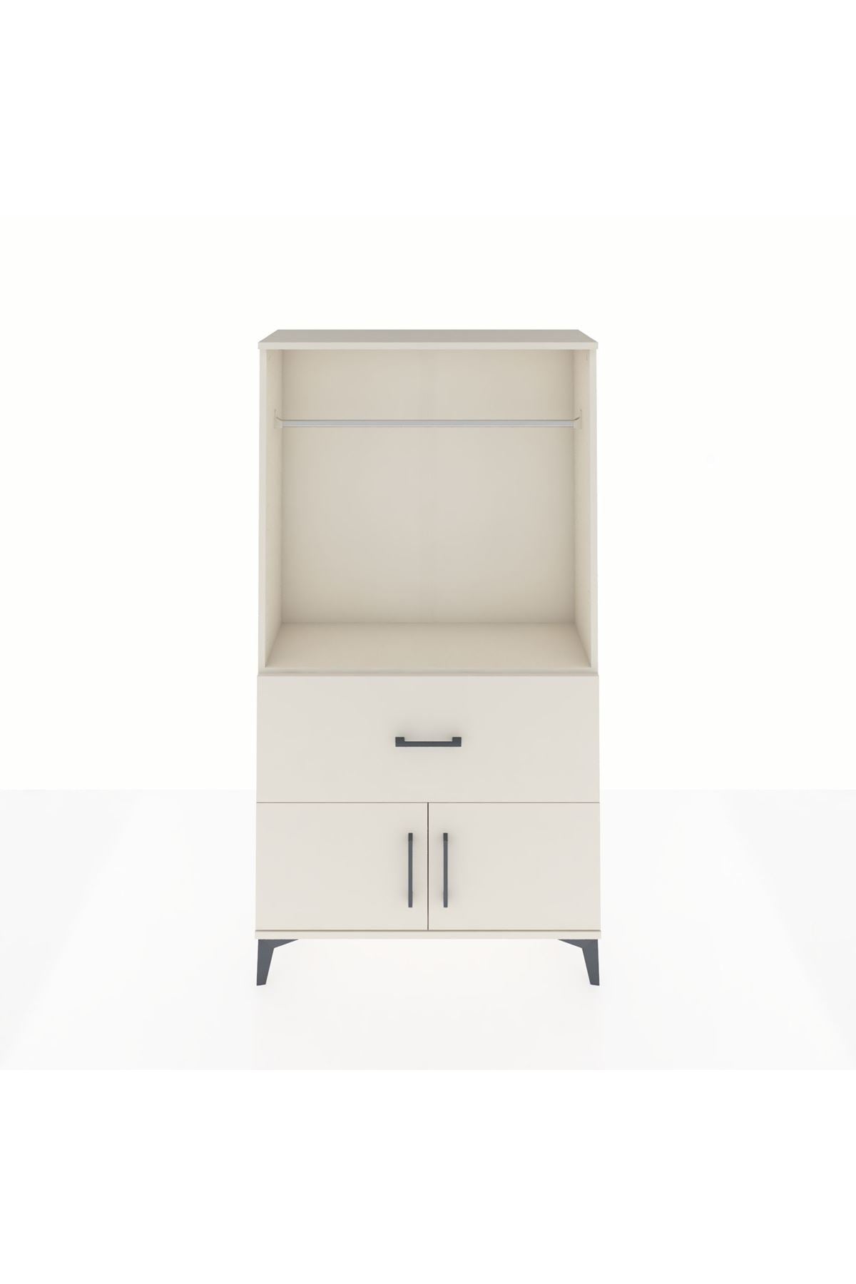 Arges Dolap Tek Raflı Tek Çekmeceli Tek Askılı 88x30x163 Aytaşı-Aytaşı