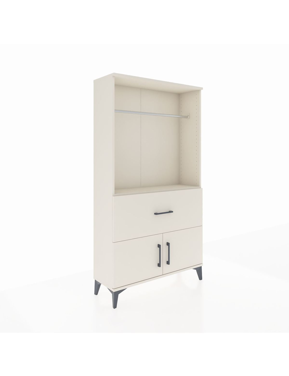 Arges Dolap Tek Raflı Tek Çekmeceli Tek Askılı 88x30x163 Aytaşı-Aytaşı