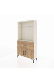 Arges Dolap Tek Raflı Tek Çekmeceli Tek Askılı 88x30x163 Aytaşı-Çam