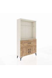 Arges Dolap Tek Raflı Tek Çekmeceli Tek Askılı 88x30x163 Aytaşı-Çam