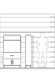 Arges Dolap Tek Raflı Tek Çekmeceli Tek Askılı 88x30x163 Antrasit-Antrasit