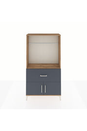 Arges Dolap Tek Raflı Tek Çekmeceli Tek Askılı 88x30x163 Çam-Antrasit