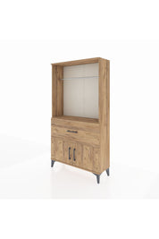 Arges Dolap Tek Raflı Tek Çekmeceli Tek Askılı 88x30x163 Çam-Çam