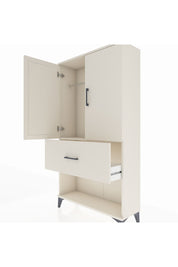 Arges Dolap Tek Raflı Tek Çekmeceli Tek Askılı 88x30x163 Aytaşı-Aytaşı