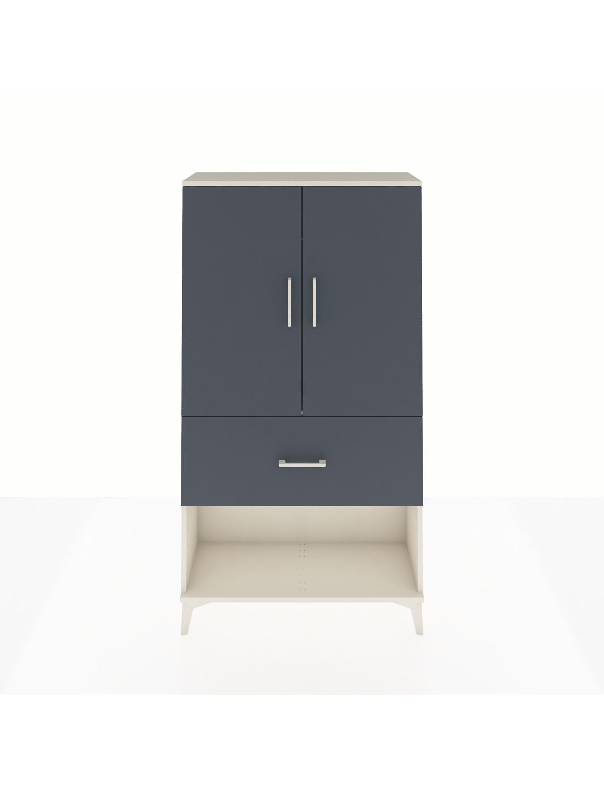 Arges Dolap Tek Raflı Tek Çekmeceli Tek Askılı 88x30x163 Aytaşı-Antrasit