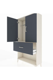 Arges Dolap Tek Raflı Tek Çekmeceli Tek Askılı 88x30x163 Aytaşı-Antrasit