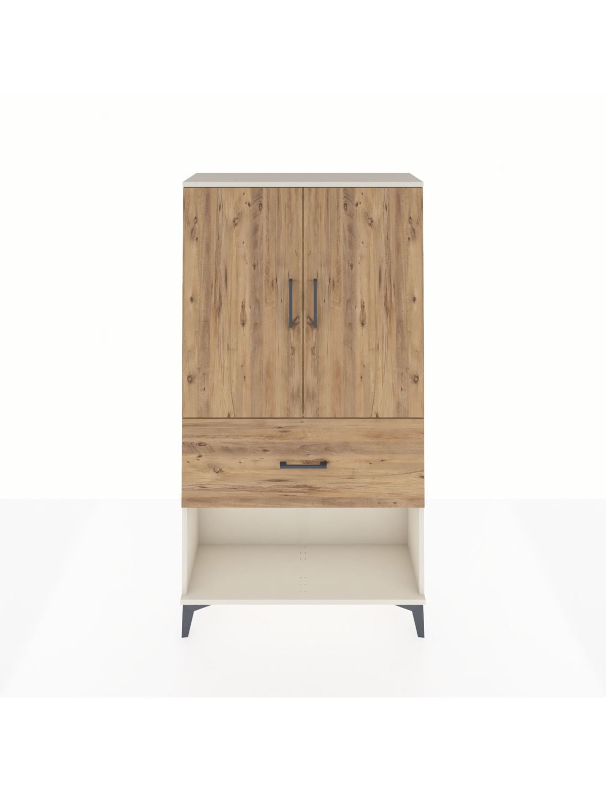 Arges Dolap Tek Raflı Tek Çekmeceli Tek Askılı 88x30x163 Aytaşı-Çam