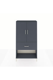 Arges Dolap Tek Raflı Tek Çekmeceli Tek Askılı 88x30x163 Antrasit-Antrasit