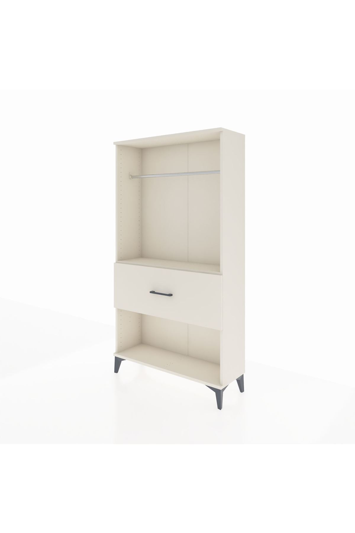 Arges Dolap Tek Raflı Tek Çekmeceli Tek Askılı 88x30x163 Aytaşı-Aytaşı