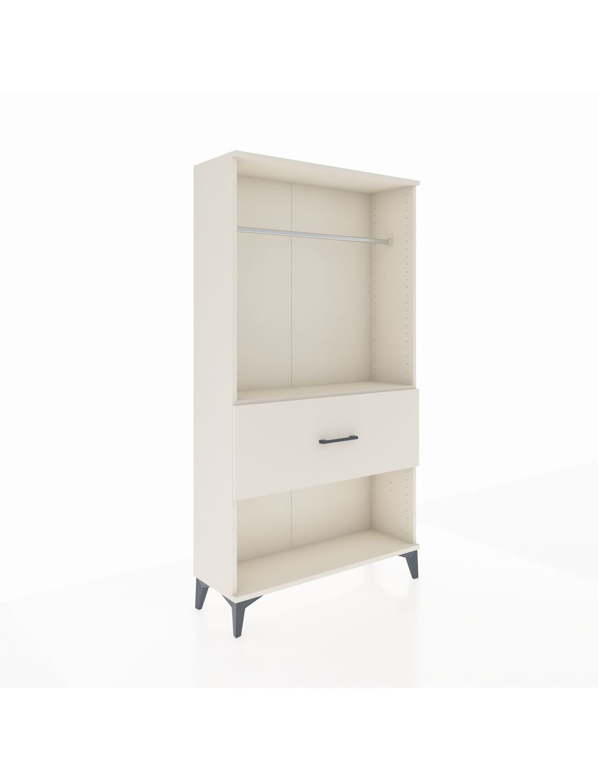 Arges Dolap Tek Raflı Tek Çekmeceli Tek Askılı 88x30x163 Aytaşı-Aytaşı