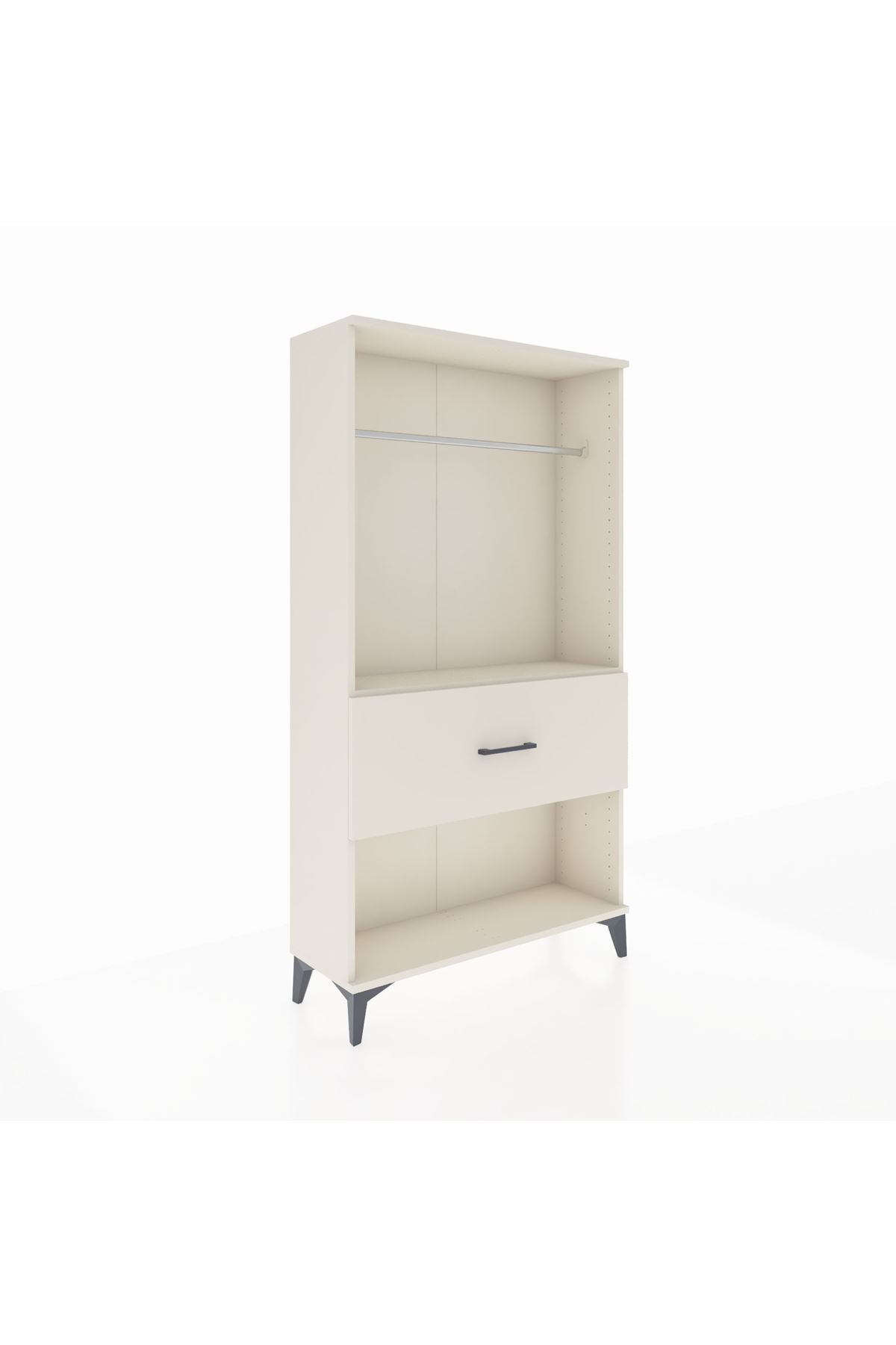 Arges Dolap Tek Raflı Tek Çekmeceli Tek Askılı 88x30x163 Aytaşı-Aytaşı