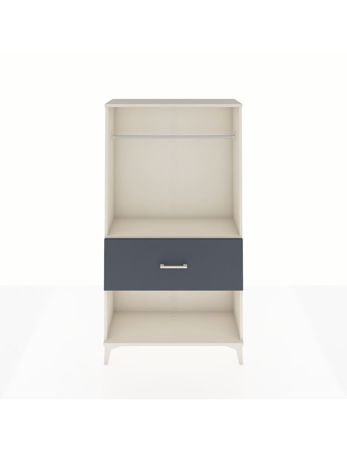 Arges Dolap Tek Raflı Tek Çekmeceli Tek Askılı 88x30x163 Aytaşı-Antrasit