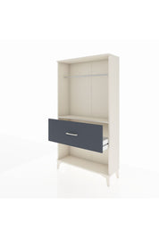 Arges Dolap Tek Raflı Tek Çekmeceli Tek Askılı 88x30x163 Aytaşı-Antrasit