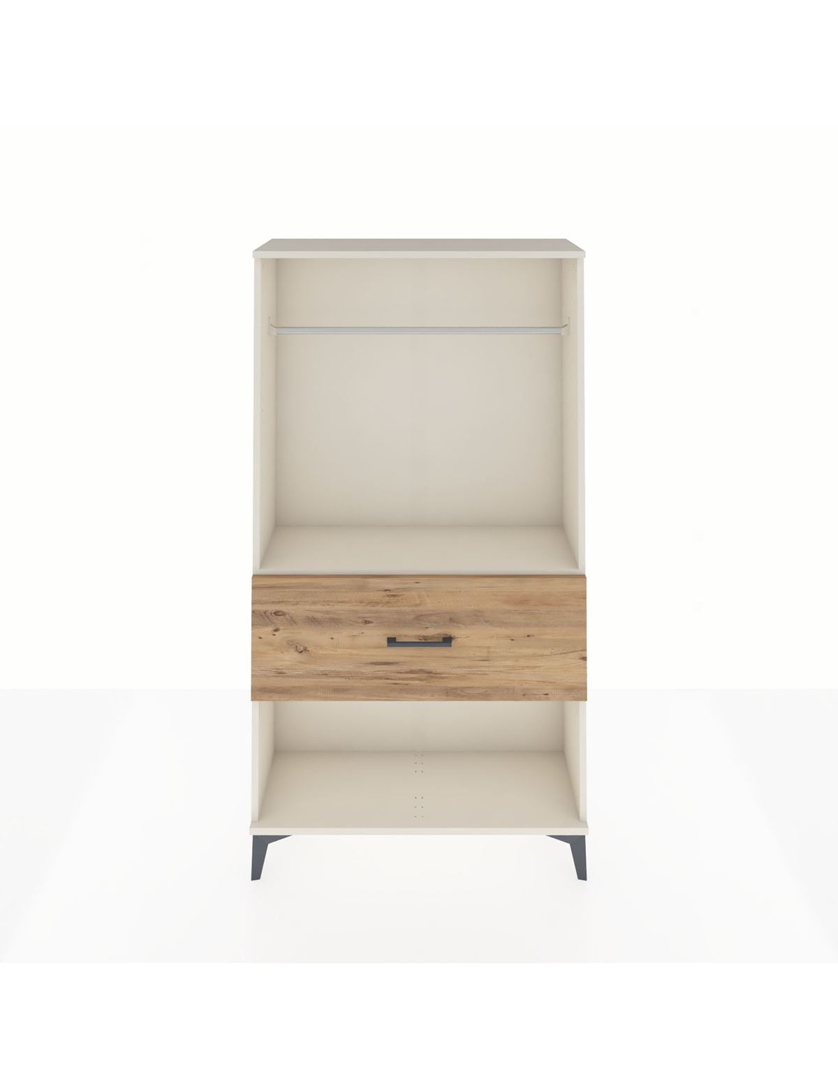 Arges Dolap Tek Raflı Tek Çekmeceli Tek Askılı 88x30x163 Aytaşı-Çam