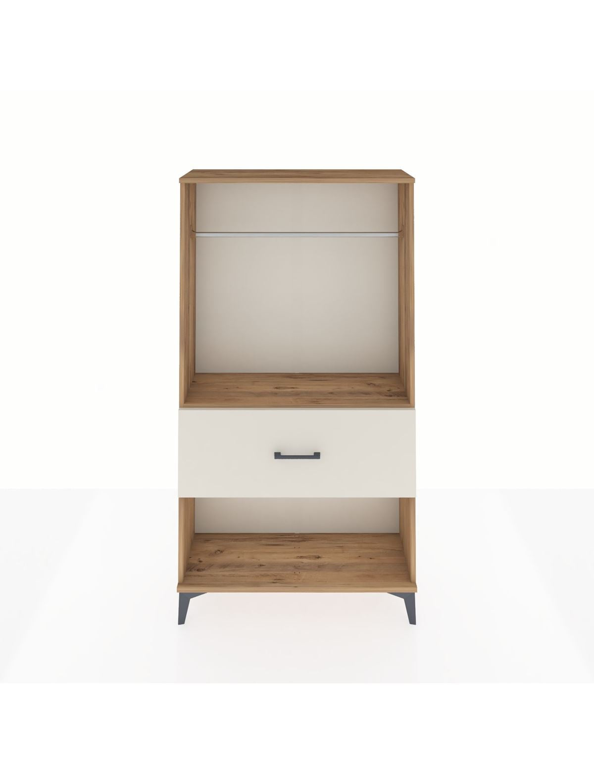 Arges Dolap Tek Raflı Tek Çekmeceli Tek Askılı 88x30x163 Çam-Aytaşı