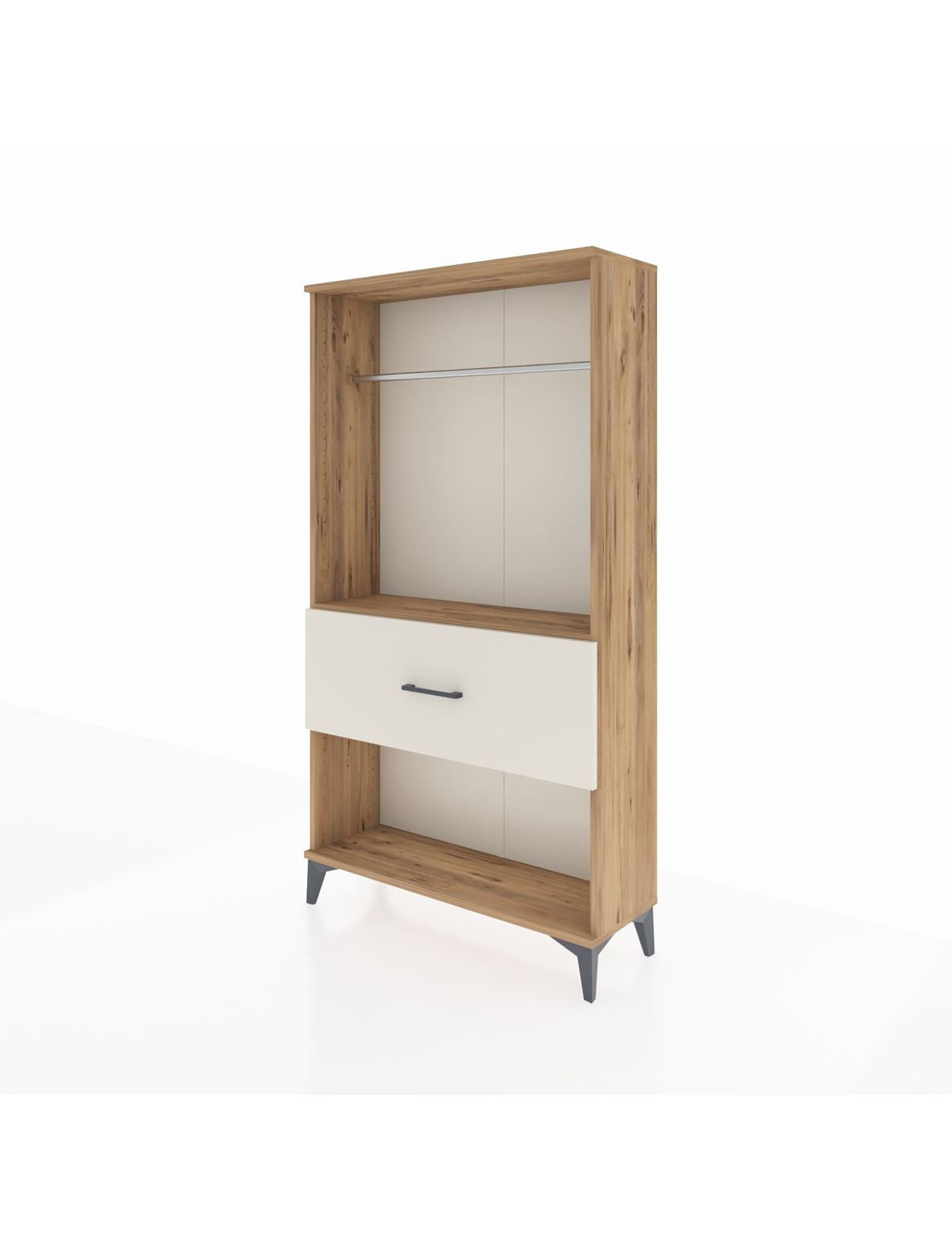 Arges Dolap Tek Raflı Tek Çekmeceli Tek Askılı 88x30x163 - S21M112V7A
