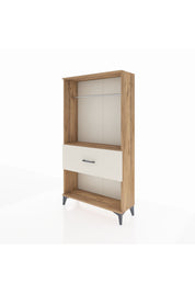 Arges Dolap Tek Raflı Tek Çekmeceli Tek Askılı 88x30x163 Çam-Aytaşı