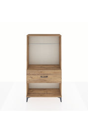 Arges Dolap Tek Raflı Tek Çekmeceli Tek Askılı 88x30x163 Çam-Çam