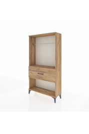 Arges Dolap Tek Raflı Tek Çekmeceli Tek Askılı 88x30x163 Çam-Çam
